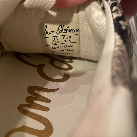 Sam Edelman Ethyl Snake Skin Sneakers - Picture 4 of 5